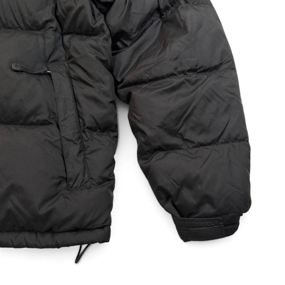 The North Face Nuptse 700 Down Puffer Jacket Mens Medium Black Hooded Ripstop